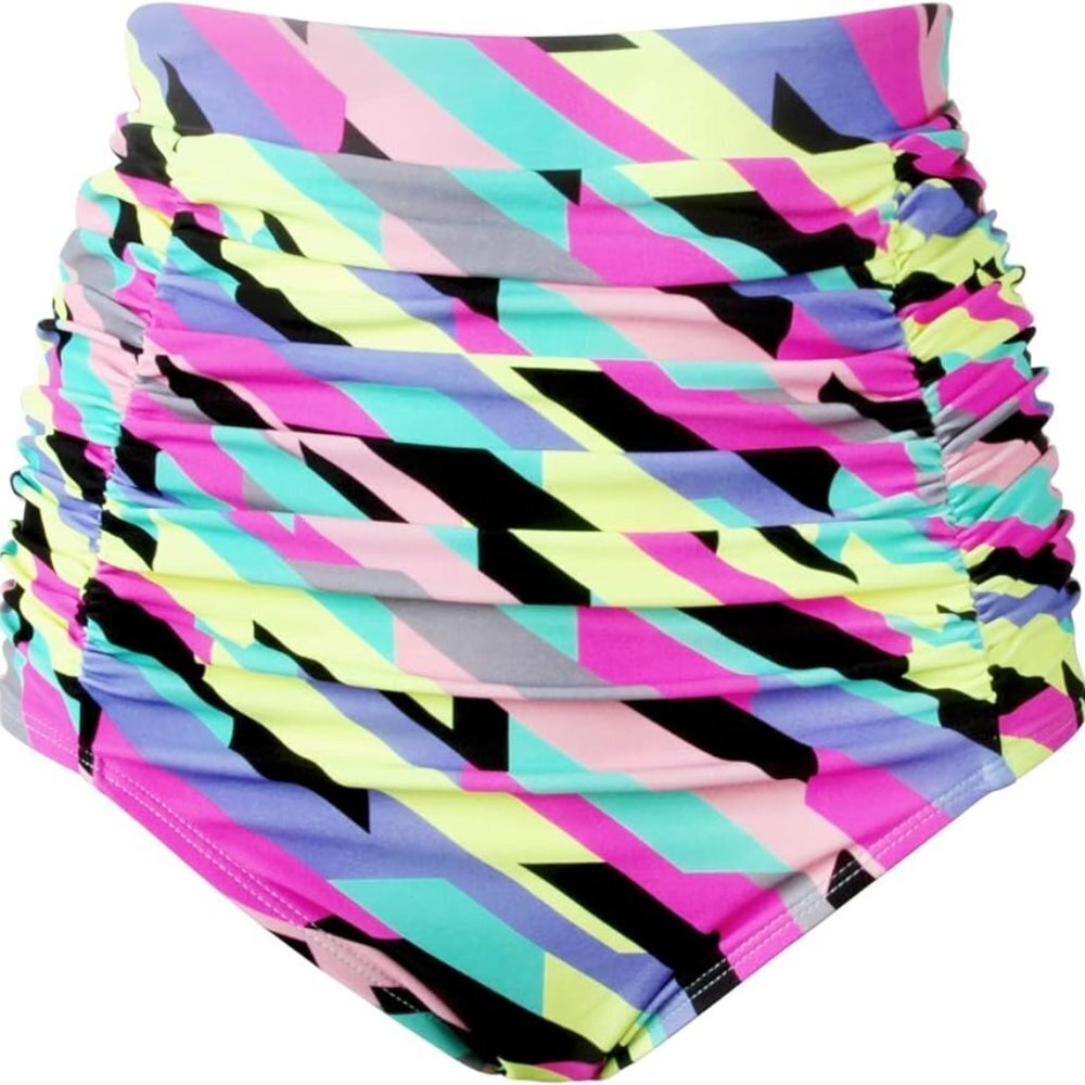 RELLECIGA Women's Ruched Bikini Bottom XL Multi Color